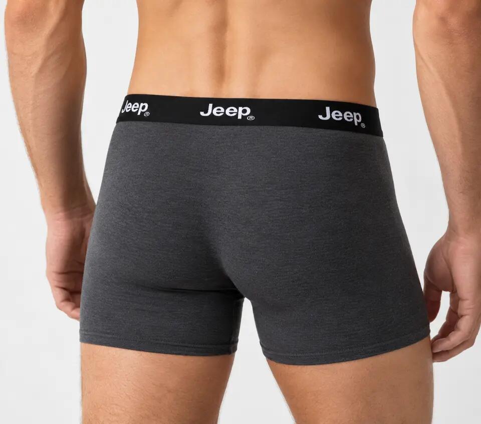 Boxershort 2 Pack Jeep Boxer Short Dark Grey Melange/Black L 5/6