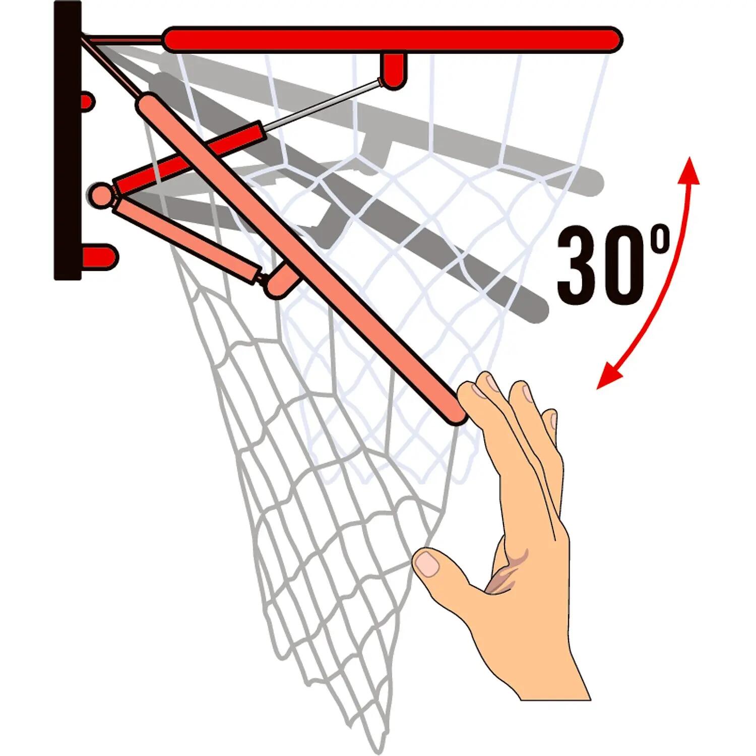 Basketballkorb Premium, abklappbar Abklappbar ab 35 kg Ohne Anti-Whip Netz 3/4