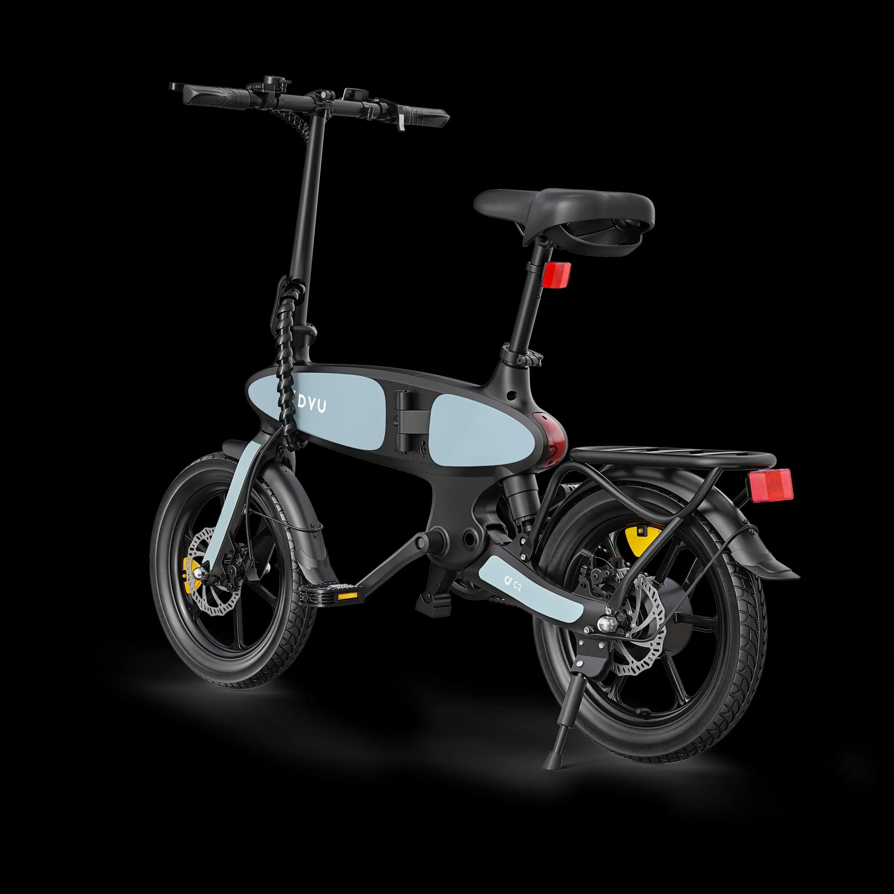 DYU C2 Elektromos Kerékpár 16 hüvelykes 250 W-os 48 V-os 7,5 Ah-s akkumulátorral 6/7