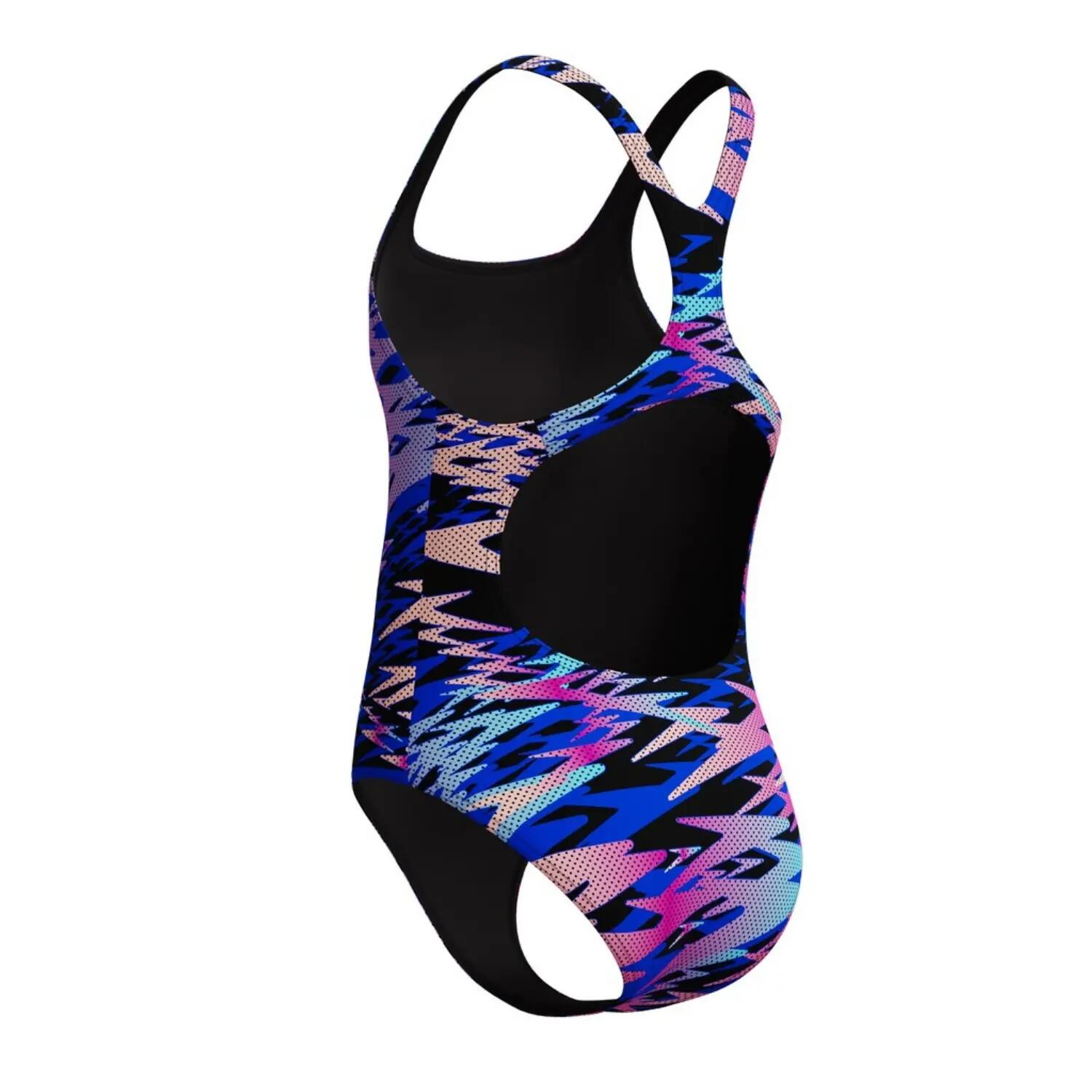 1-delig meisjes zwempak Speedo Hyperboom Allover Medalist 3/5