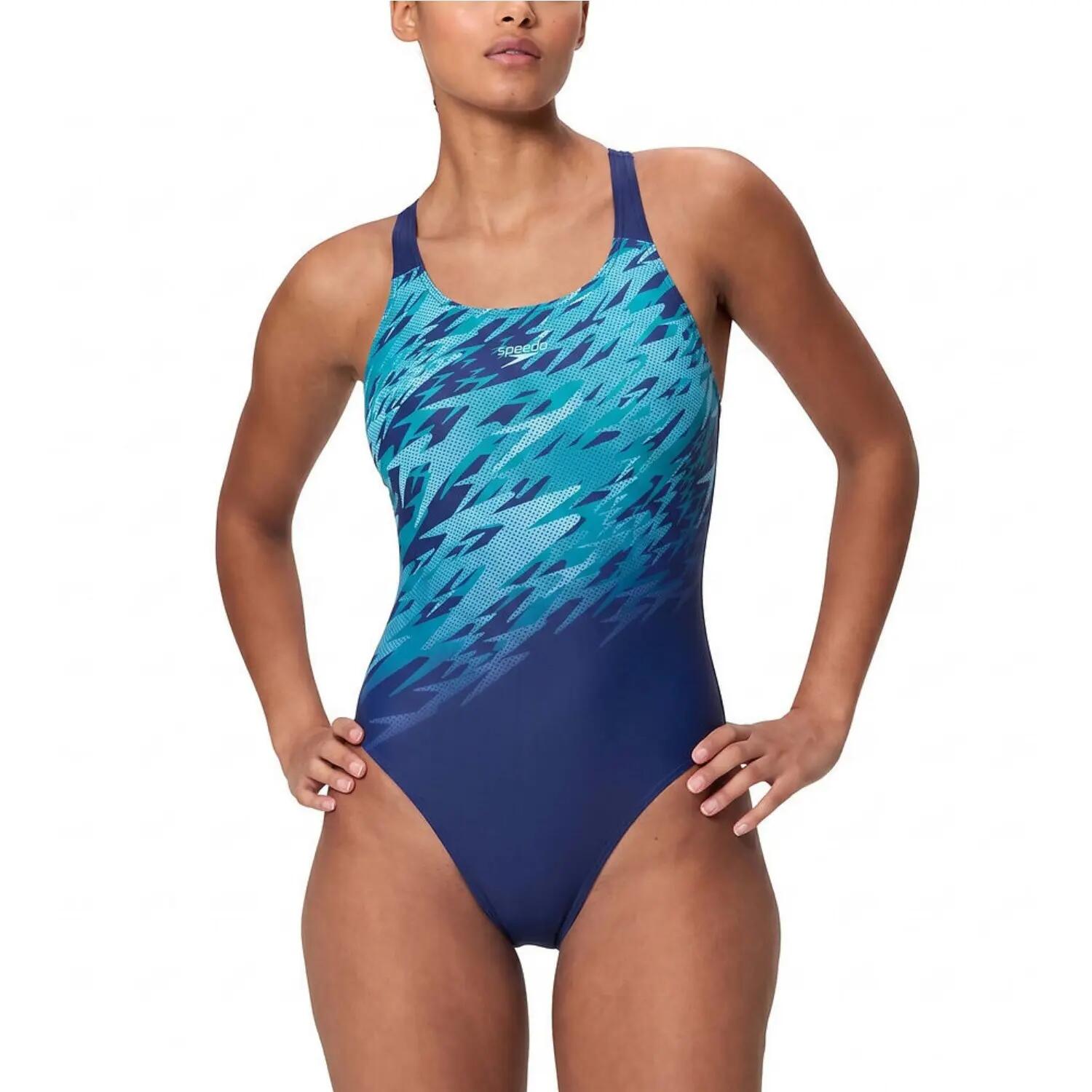 Speedo Badpak HYPERBOOM Placement Muscleback Blauw/Blauw 3/5