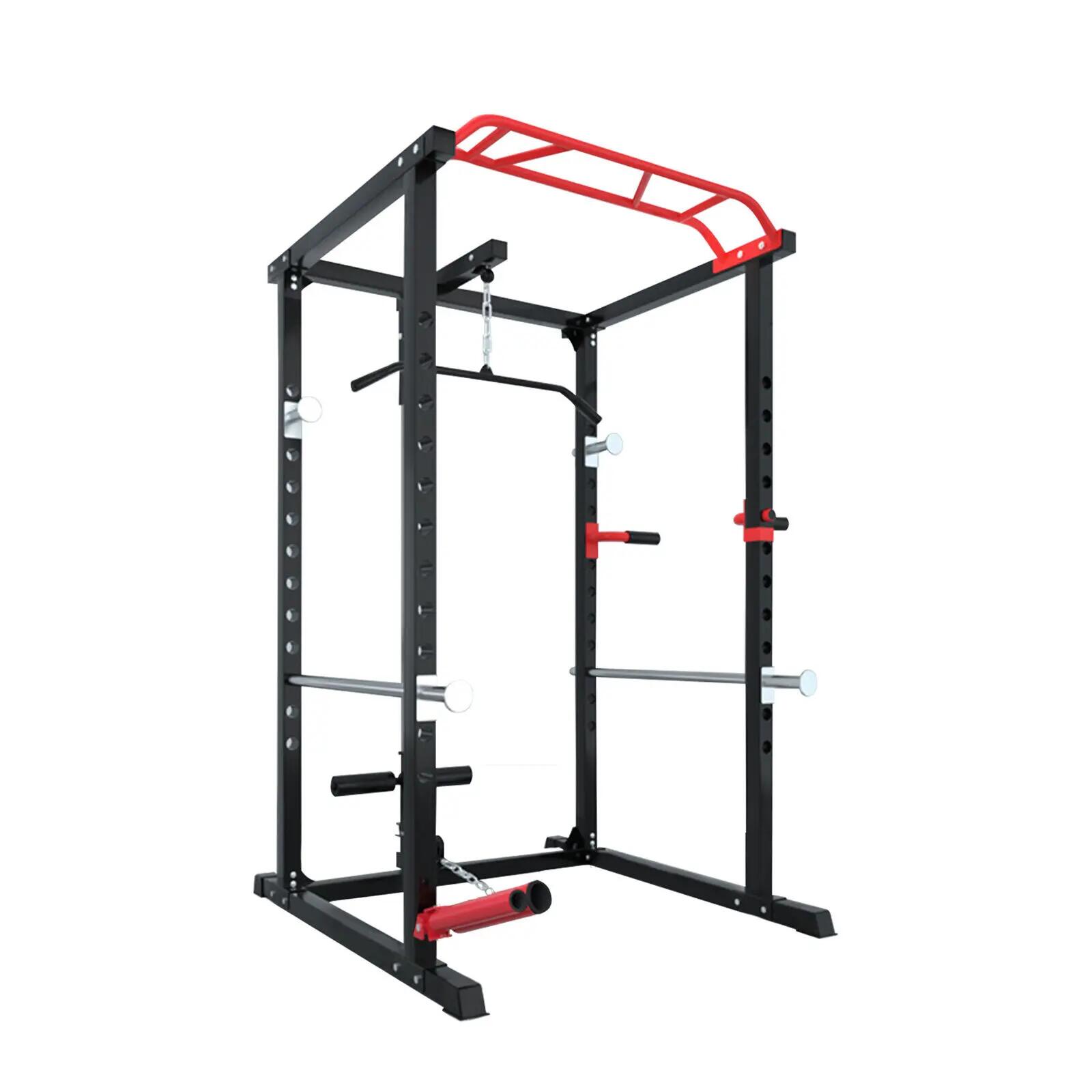 FitnessLab Power Rack Cage Multi-Function Adjustable Tower Gym Workout System