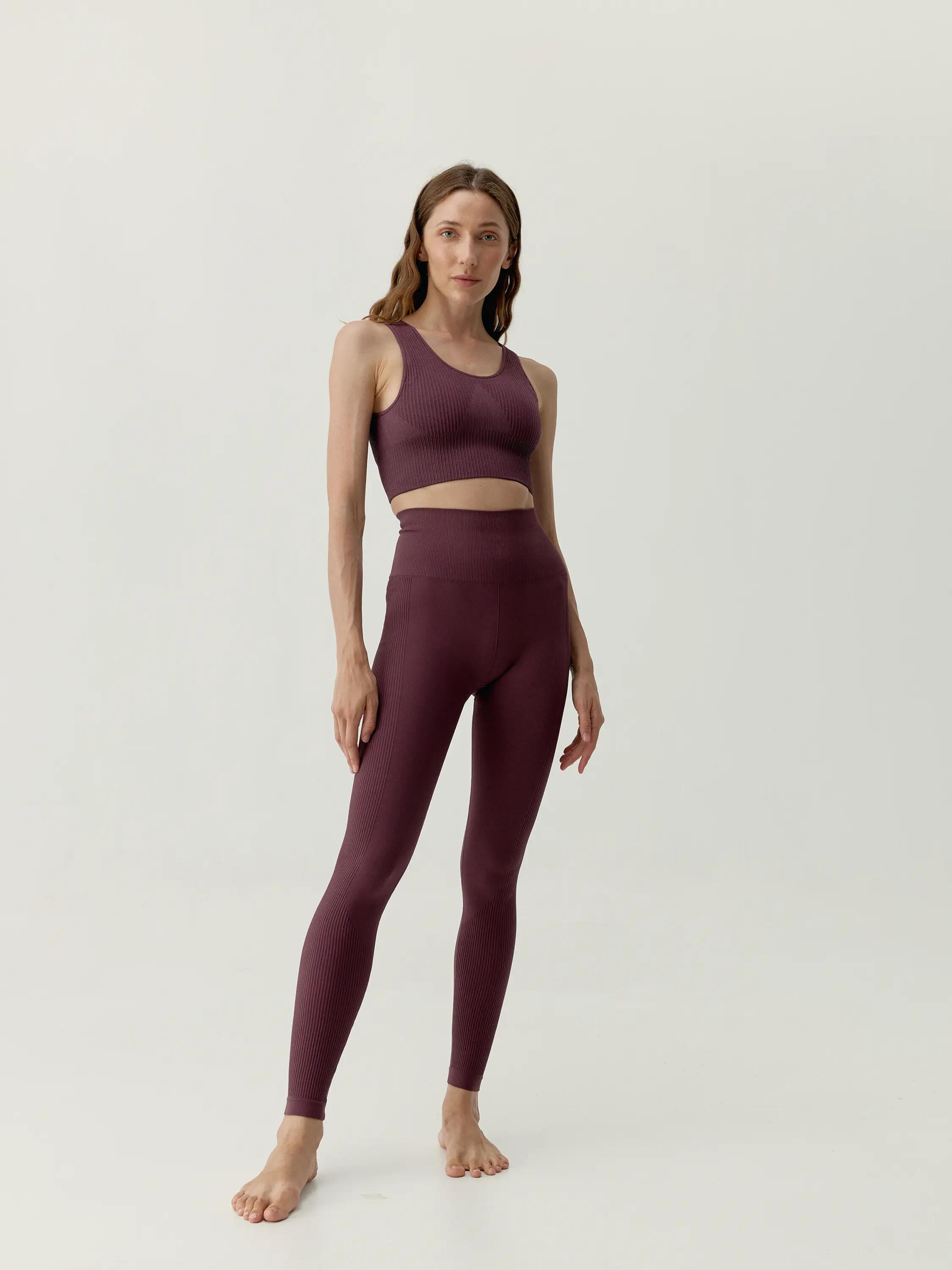Legging de sport femme Flow longueur longue taille haute 4/5
