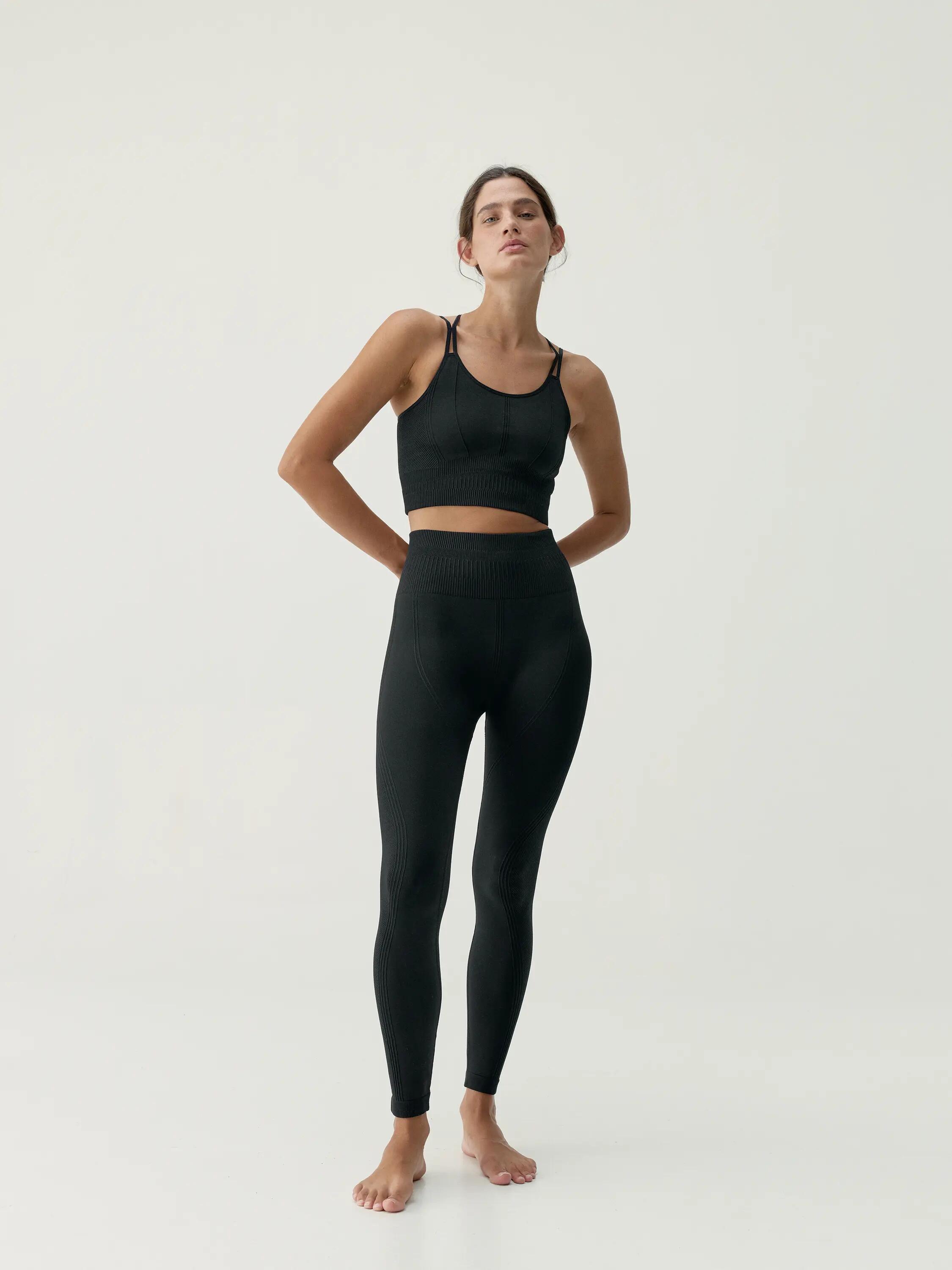 Mallas deportivas de mujer Kamay Sin costuras largo cintura alta 4/5
