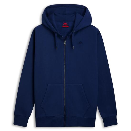 Felpa con cappuccio e zip da uomo in cotone grigio da lifestyle