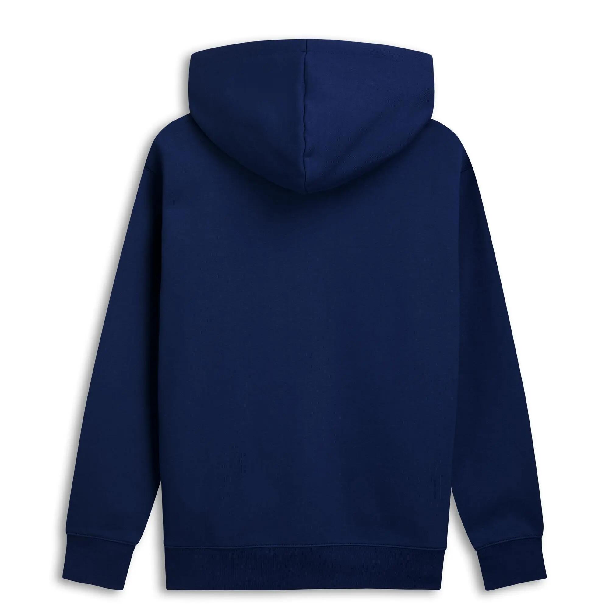 Felpa con cappuccio e zip da uomo in cotone blu da lifestyle 2/3