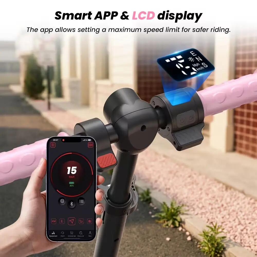 Monopattino elettrico bambini iScooter iK7 con sedile, cestino, 20 km/h 6/10