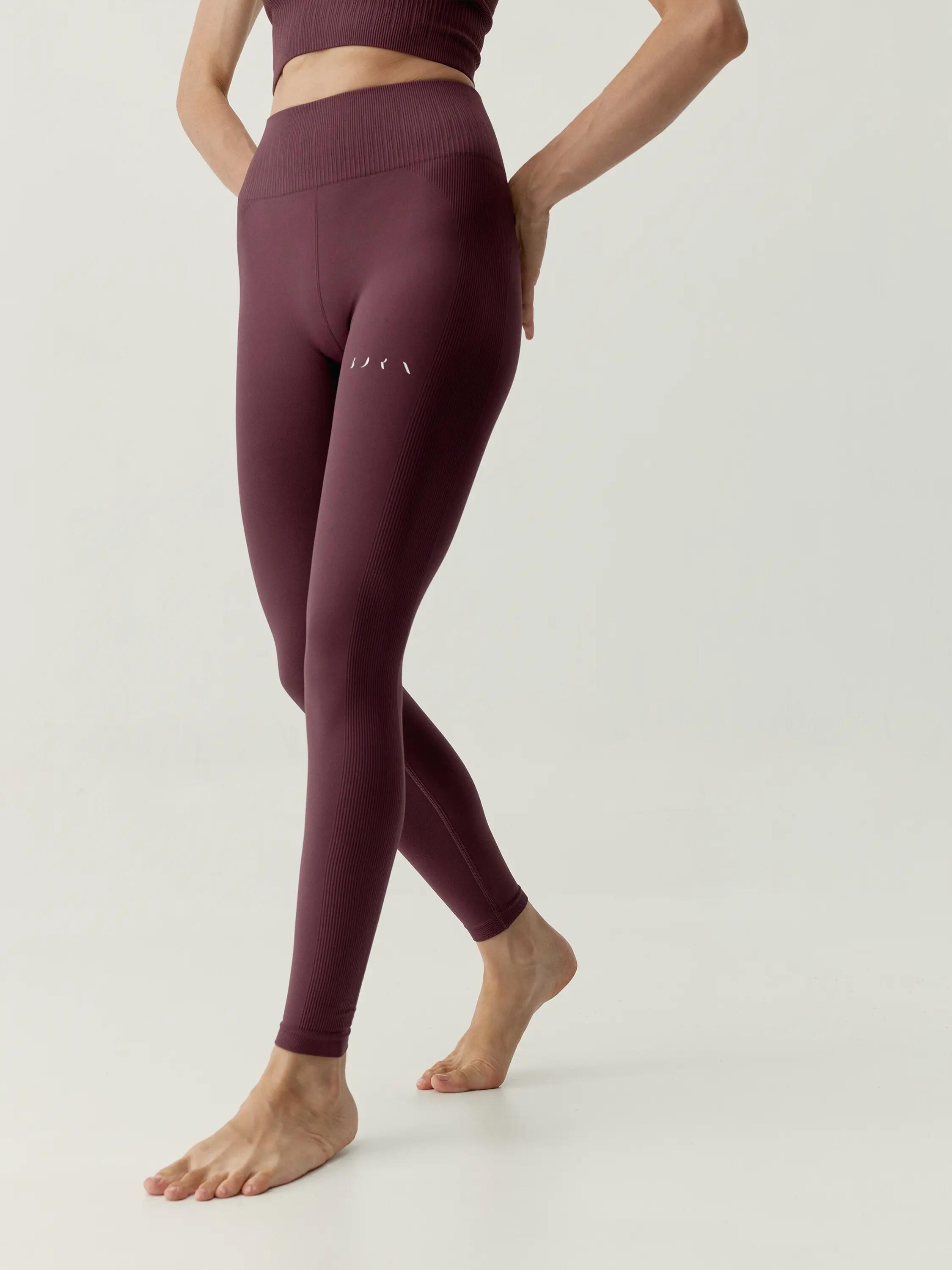 Legging de sport femme Naia longueur longue taille haute 1/7