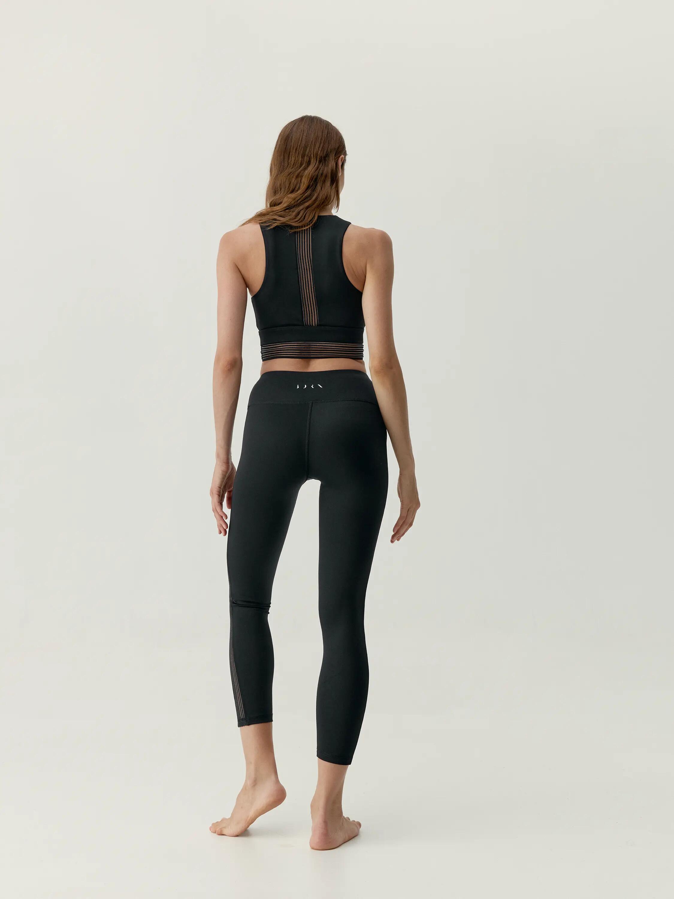 Legging de sport femme Sakra – Longueur 7/8, taille haute, double ceinture 5/5