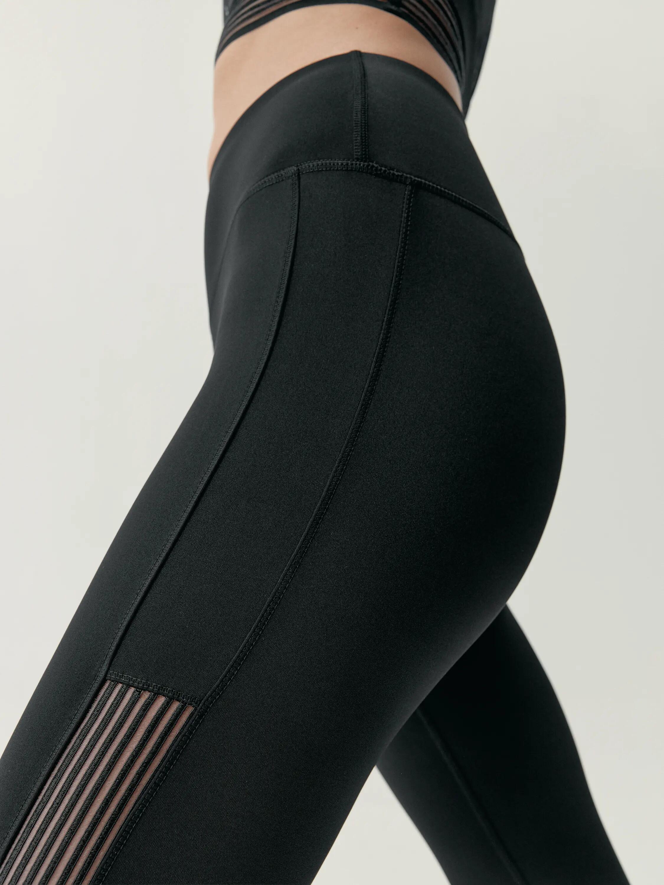 Legging de sport femme Sakra – Longueur 7/8, taille haute, double ceinture 3/5
