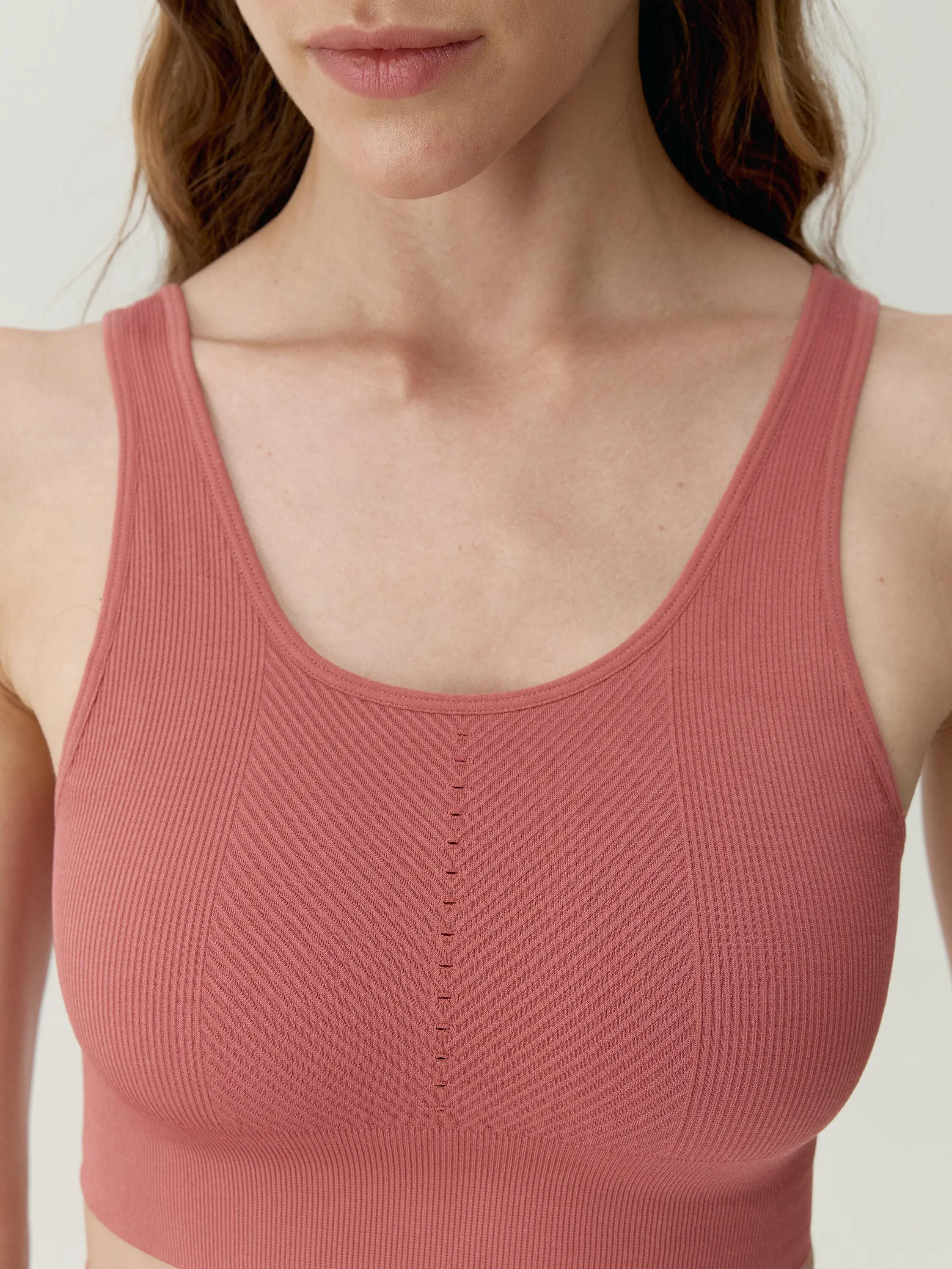 Sport-BH Damen Naisha Nahtlos mittlerer Halt Träger herausnehmbare Pads 3/7
