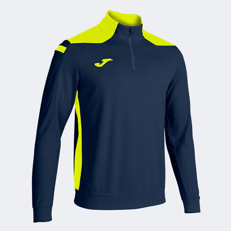 Sweat-shirt Garçon Joma Championship vi bleu marine jaune fluo