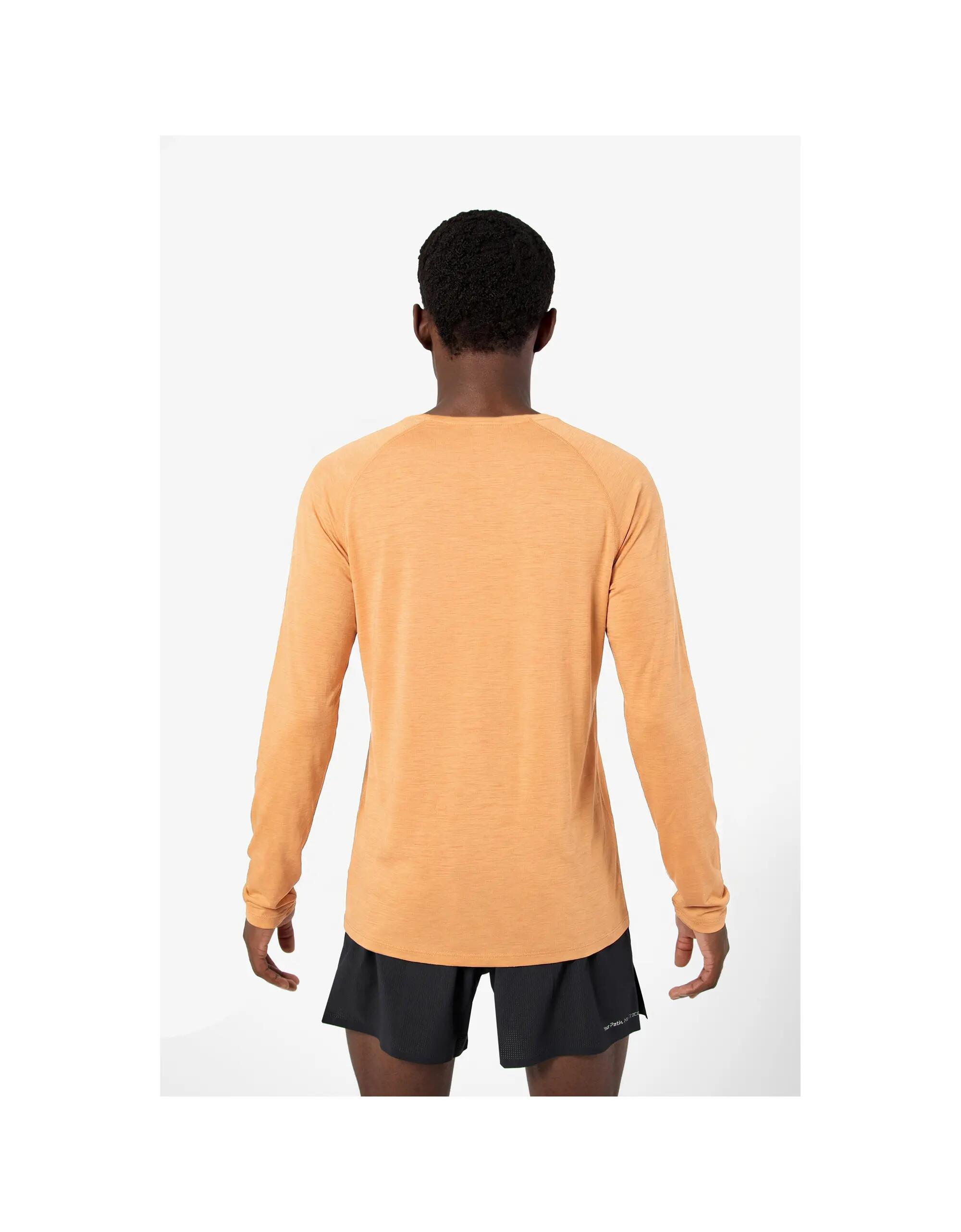 T-Shirt Manches Longues En Laine Mérinos De Trail Running Homme 3/4