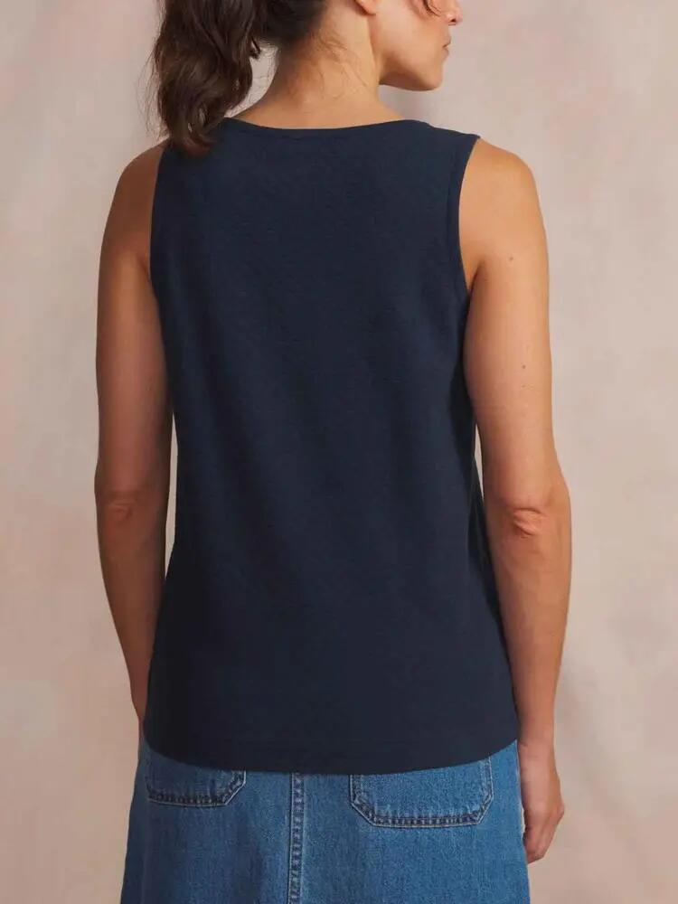 T-shirt - Sport - Femme - Sans manches, Col rond - ROMMYDEB - Bleu marine 2/5