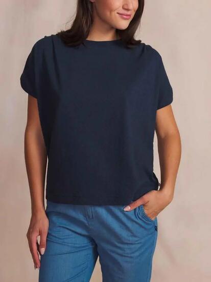 T-shirt manches courtes femme - Rommytee - Bleu marine