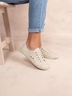 Scarpe in Tela Donna TBS Opiace Beige/Bianco
