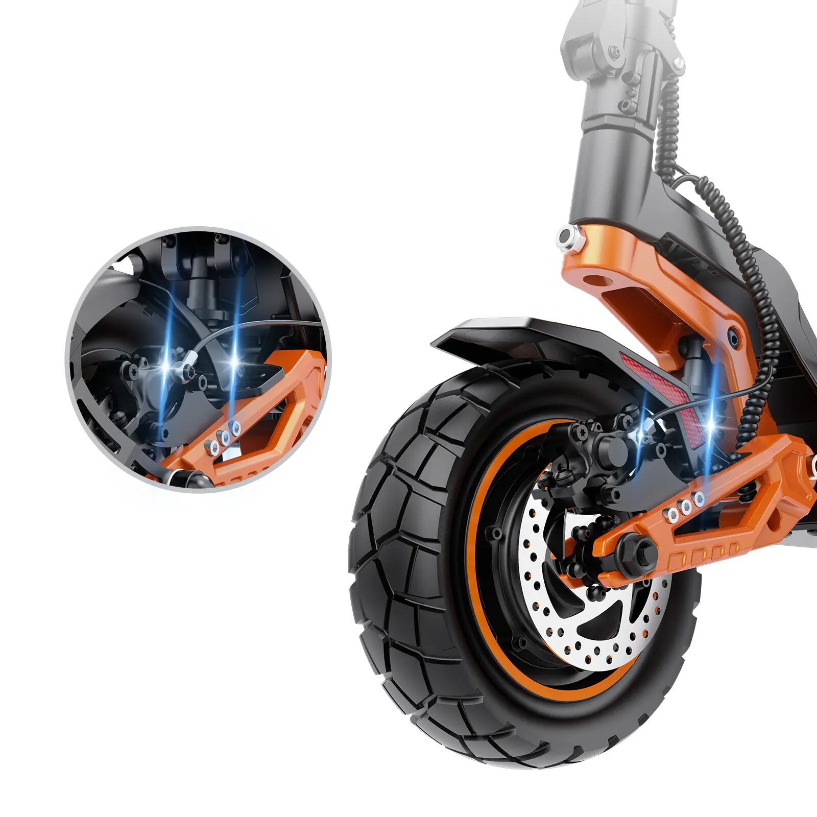 Trottinette Électrique D7 MAX 3600W crête, 26° montée, autonomie 100km 6/9