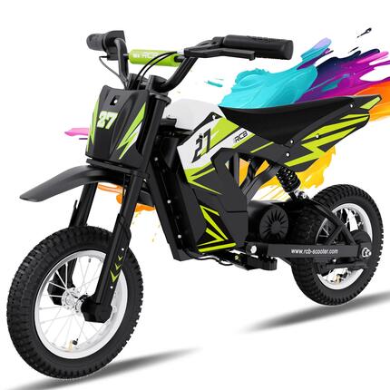 Moto électrique pour enfants R9X, 3‑12 ans, 300W, pneus 12 pouces