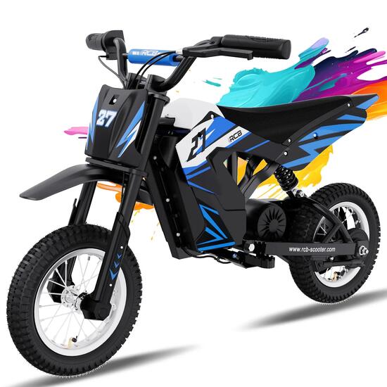 Moto électrique pour enfants R9X, 3‑12 ans, 300W, pneus 12 pouces