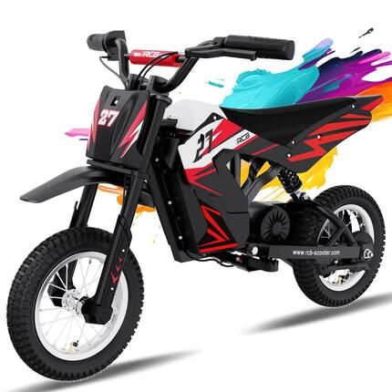 Moto électrique pour enfants R9X, 3‑12 ans, 300W, pneus 12 pouces