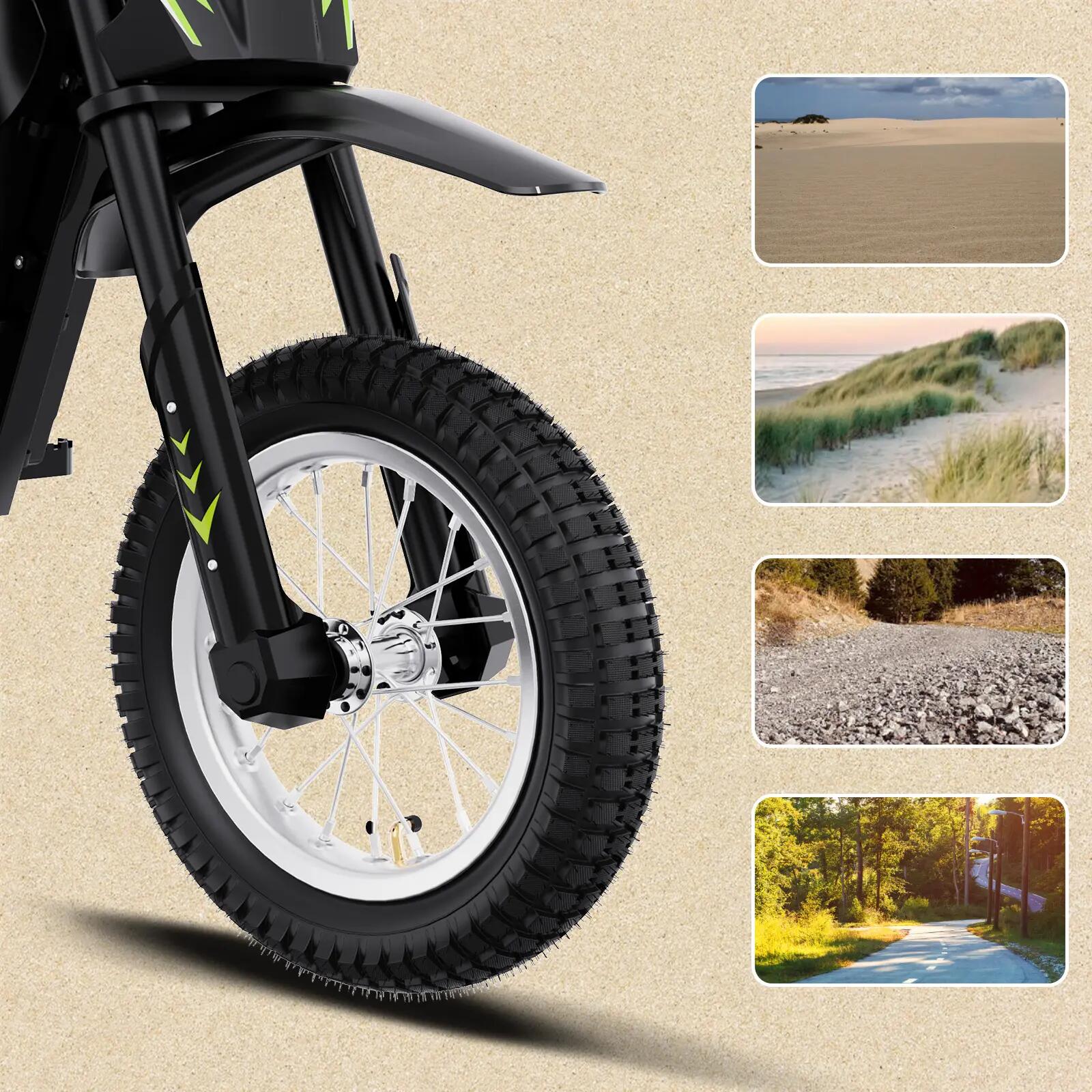Moto électrique pour enfants R9X, 3‑12 ans, 300W, pneus 12 pouces 3/6
