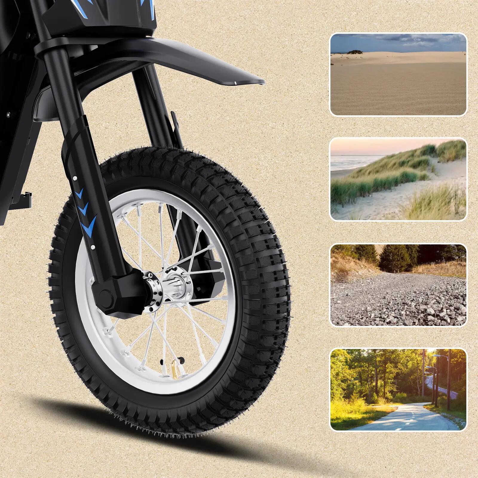Moto électrique pour enfants R9X, 3‑12 ans, 300W, pneus 12 pouces 3/6