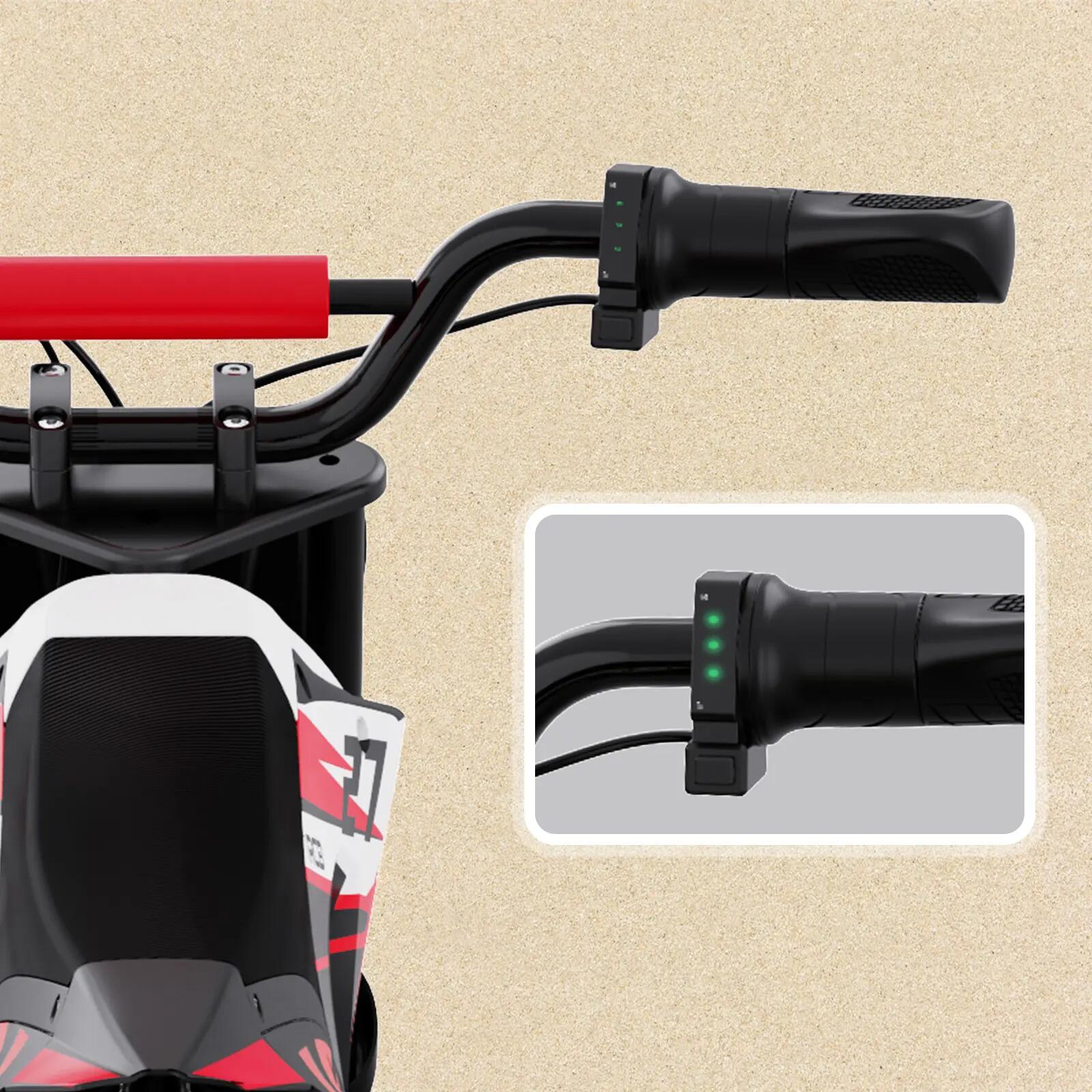 Moto électrique pour enfants R9X, 3‑12 ans, 300W, pneus 12 pouces 2/6