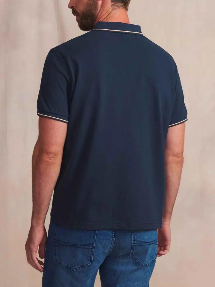 Polo manches courtes - Sport - Homme - Coupe ajustée - DARELPOL - Bleu marine 2/4