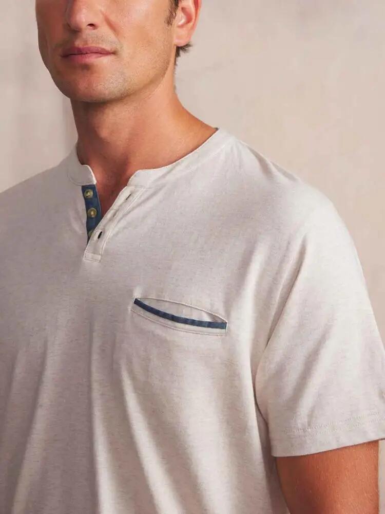 T-shirt - homme - manches courtes, poche - blaketee - beige 3/5