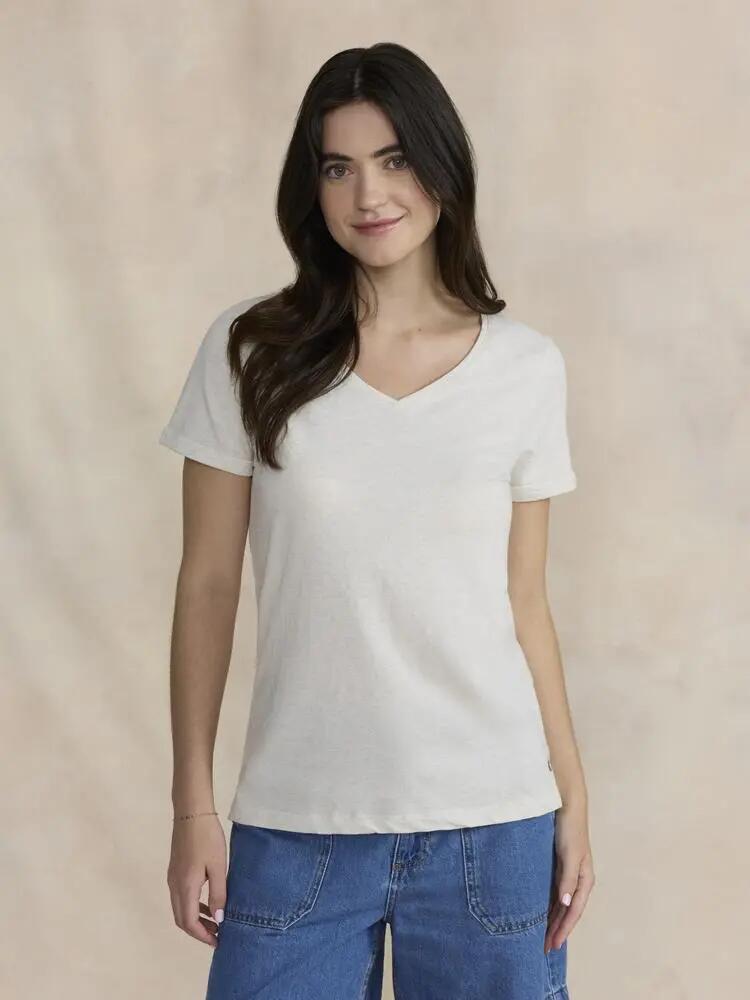 T-shirt manches courtes femme - ADINATEE - blanc 2/4