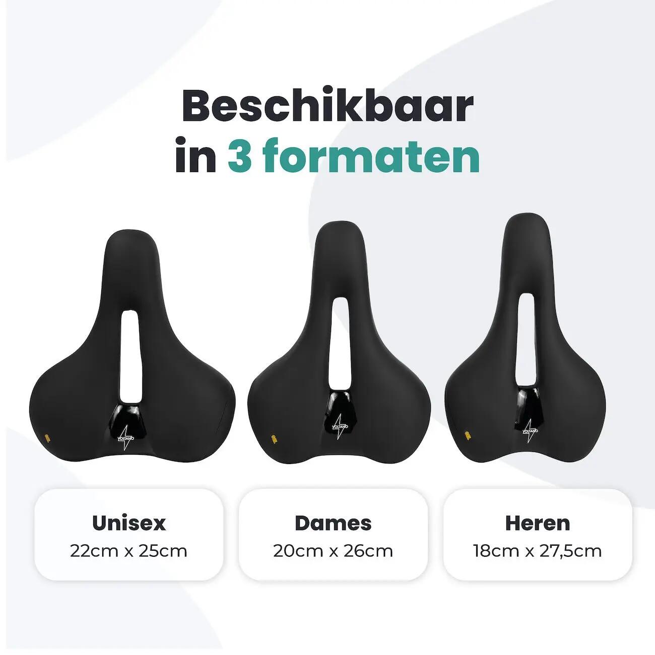 Voltano Fietszadel Elegance - Zwart - Dames - Gel Zadel 7/7