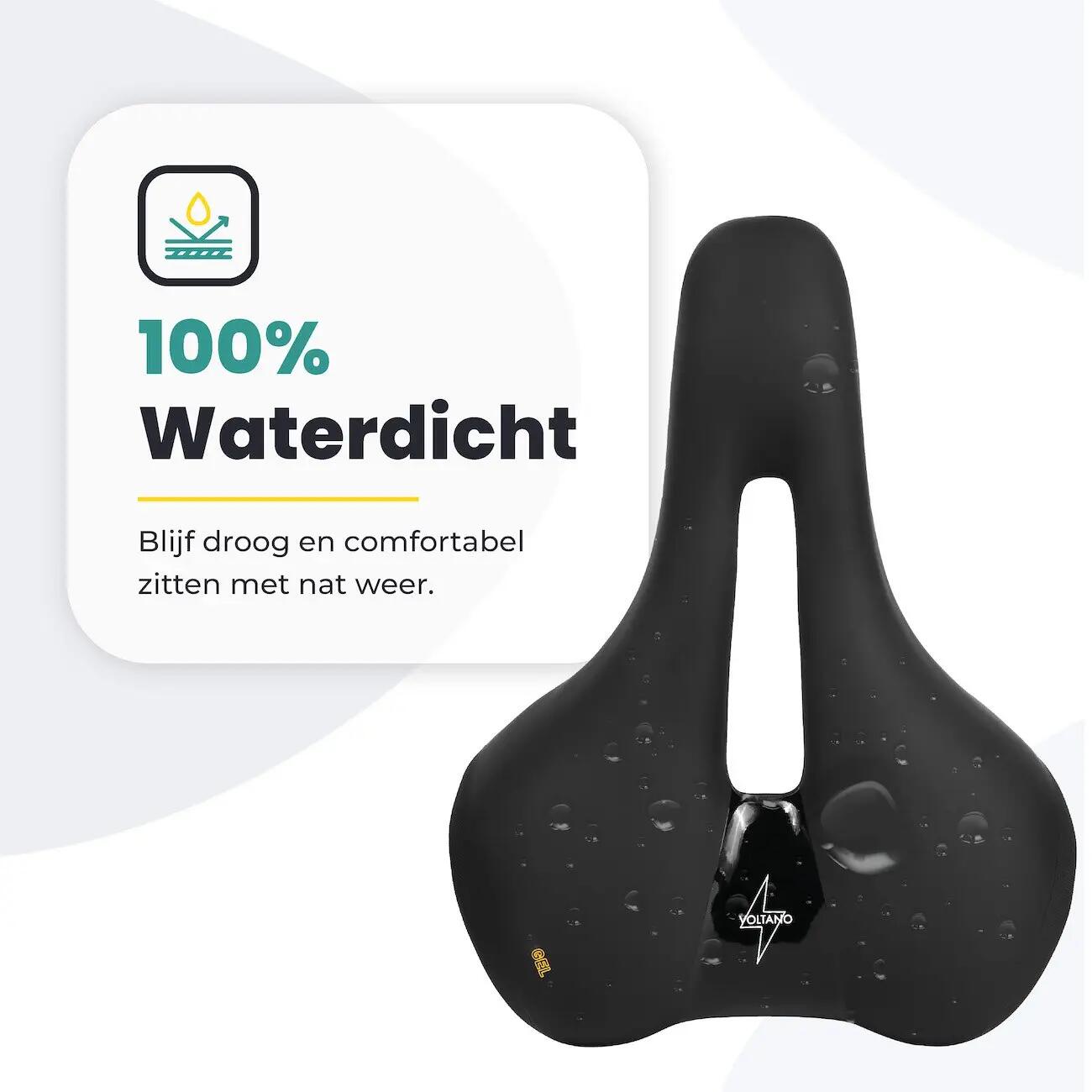 Voltano Fietszadel Elegance - Zwart - Dames - Gel Zadel 4/7