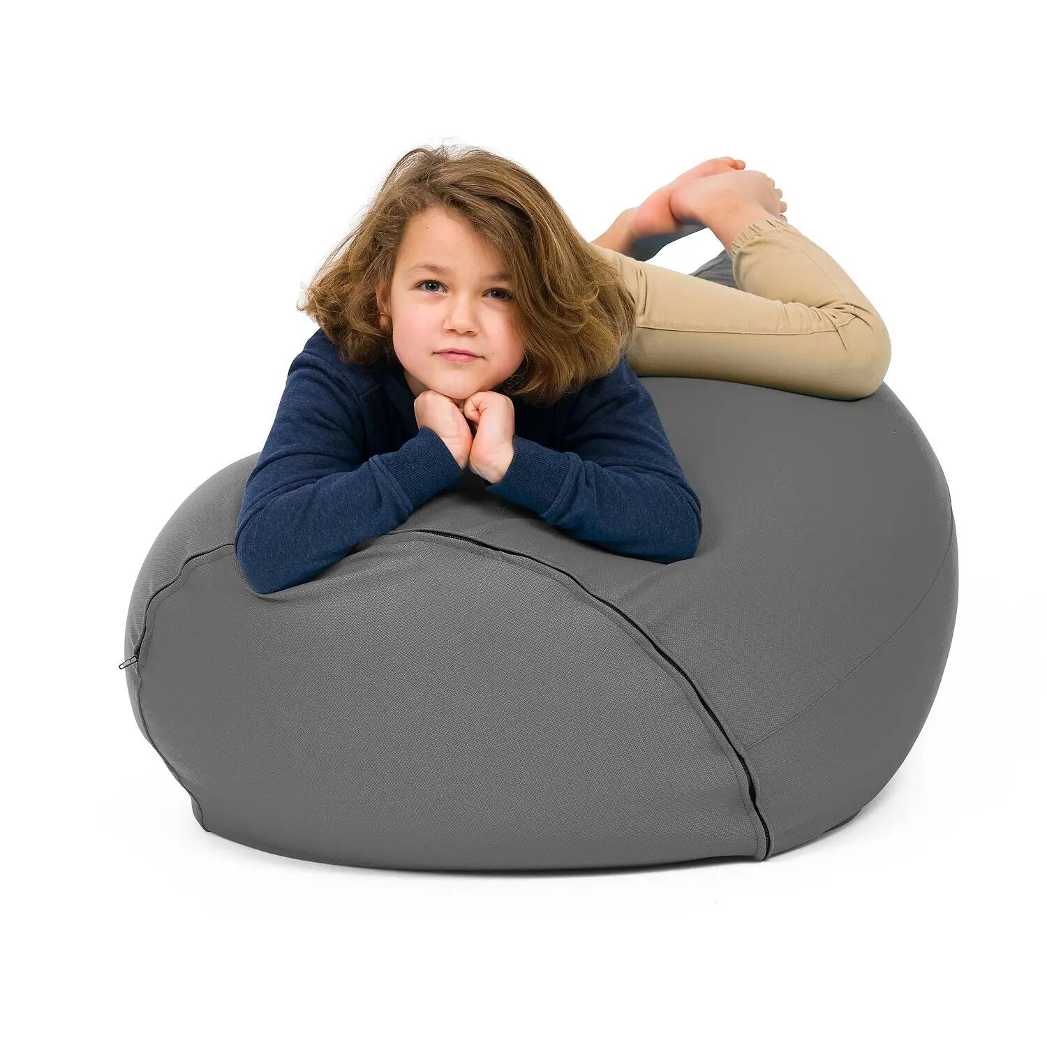 Sitzsack Comfort Grau Für Kinder 60x120 cm Gesundheitssport Unisex Grau 3/4