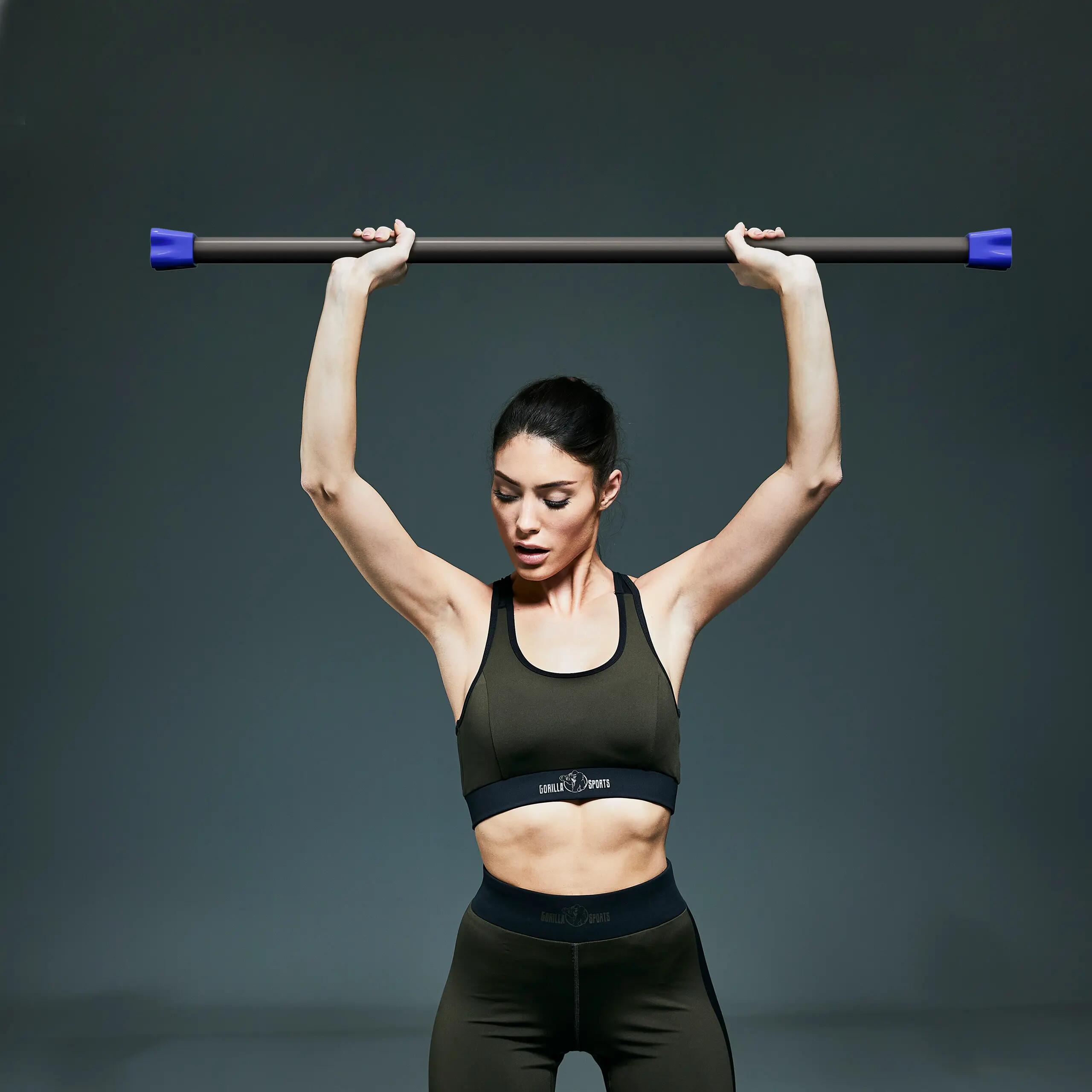 BARRE DROITE LESTÉE 120CM | MUSCULATION ET FITNESS | POIDS AU CHOIX DE 1KG À 10K 3/7