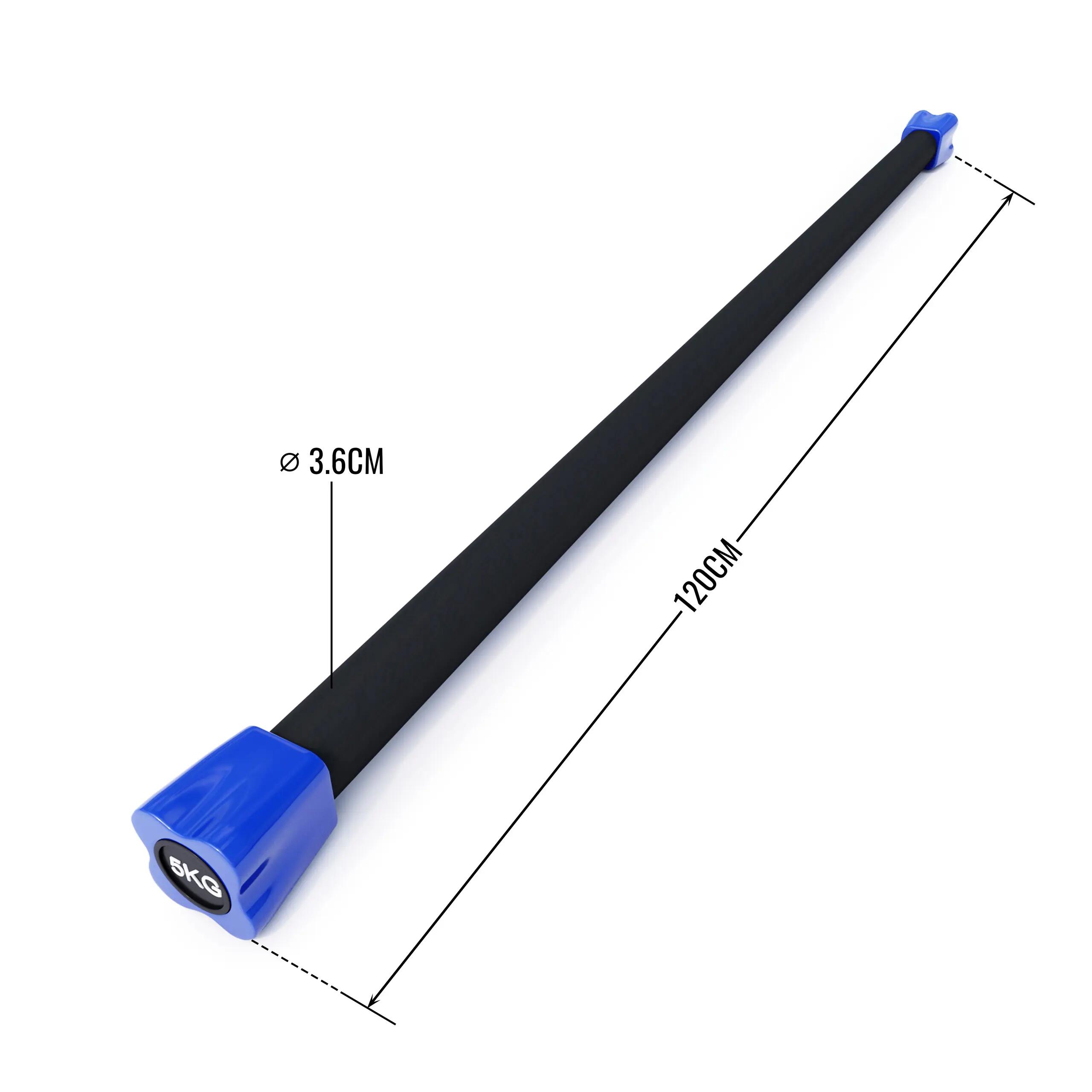 BARRE DROITE LESTÉE 120CM | MUSCULATION ET FITNESS | POIDS AU CHOIX DE 1KG À 10K 2/7