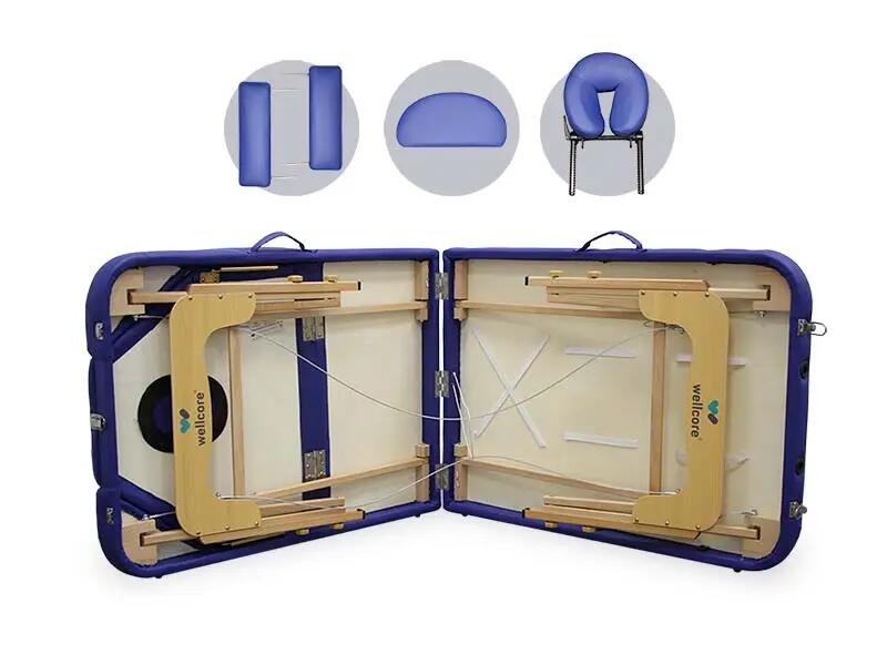 Lettino da massaggio pieghevole in legno WELLCORE 185 x 65 cm con schienale plus 5/5
