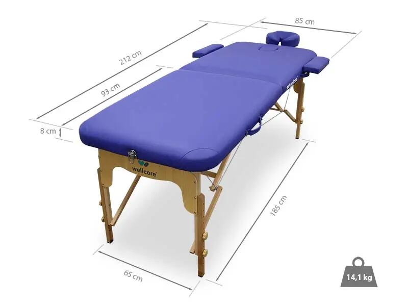 Lettino da massaggio pieghevole in legno WELLCORE 185 x 65 cm 3/5