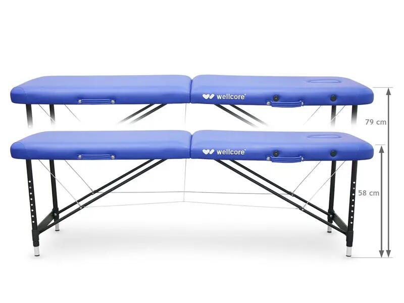 Lettino per trattamenti pieghevole in alluminio Wellcore 185 x 60 cm 4/5