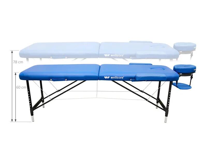 Lettino pieghevole in alluminio Wellcore 185 x 60 cm con braccioli 4/5