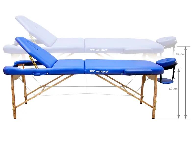 Wellcore Klappbare Behandlungsliege aus Holz, 195 x 70 cm, mit 4/5