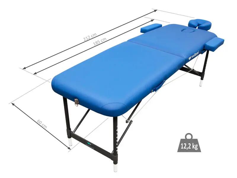 Lettino pieghevole in alluminio Wellcore 185 x 60 cm con braccioli 3/5