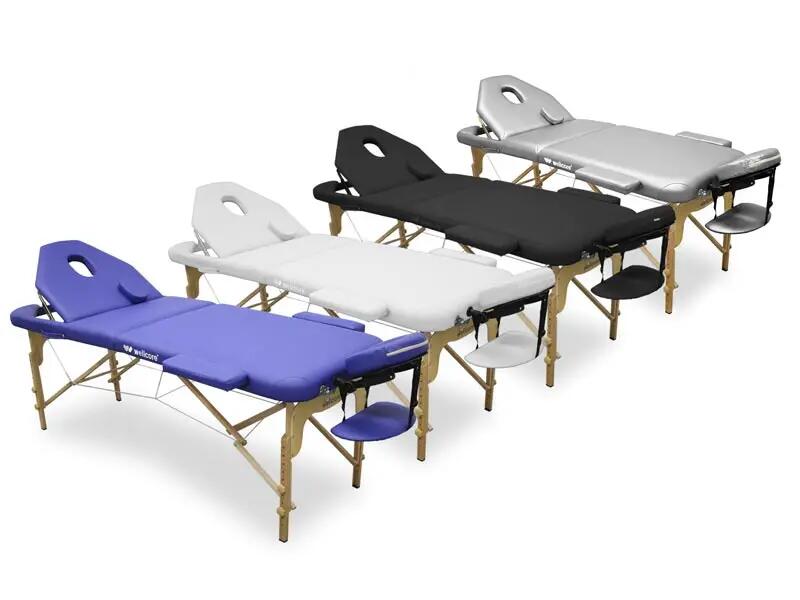 Lettino da massaggio pieghevole in legno WELLCORE 185 x 65 cm con schienale plus 2/5