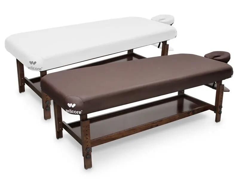Lettino da trattamento fisso in legno Wellcore con poggiatesta 2/5