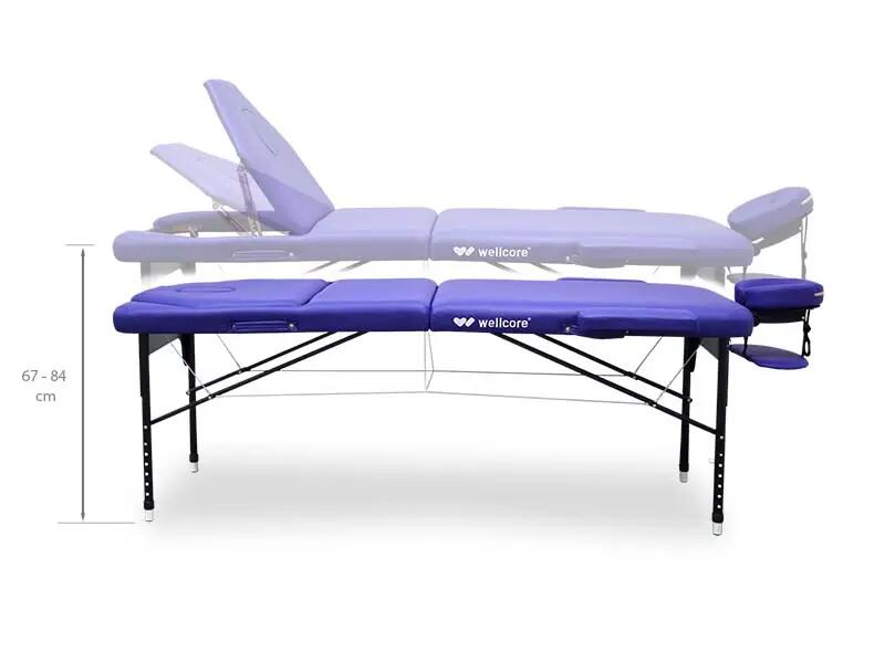 Lettino pieghevole in alluminio da 185 x 65 cm con schienale ribaltabile 4/5