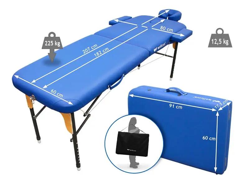 Lettino per massaggi in alluminio Wellcore 185 x 60 cm 3/5