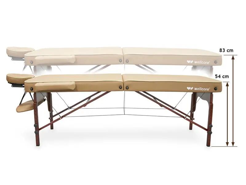 Lettino per trattamenti spa pieghevole in legno Wellcore 4/5