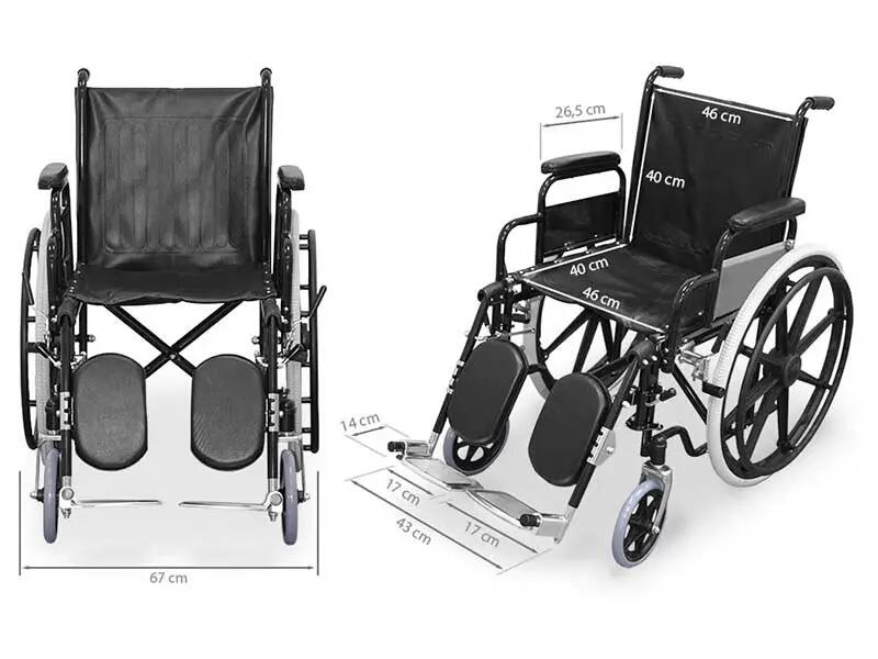 Carrozzina Wellcore con pedana elevabile in acciaio 4/5