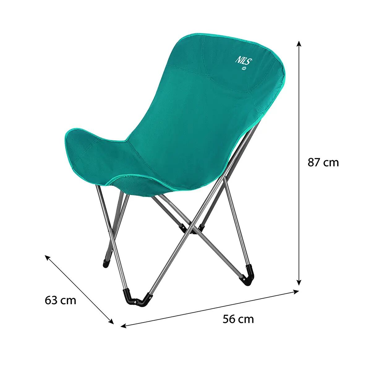 Chaise de camping pliable avec dossier large NILS CAMP NC3051 3/9