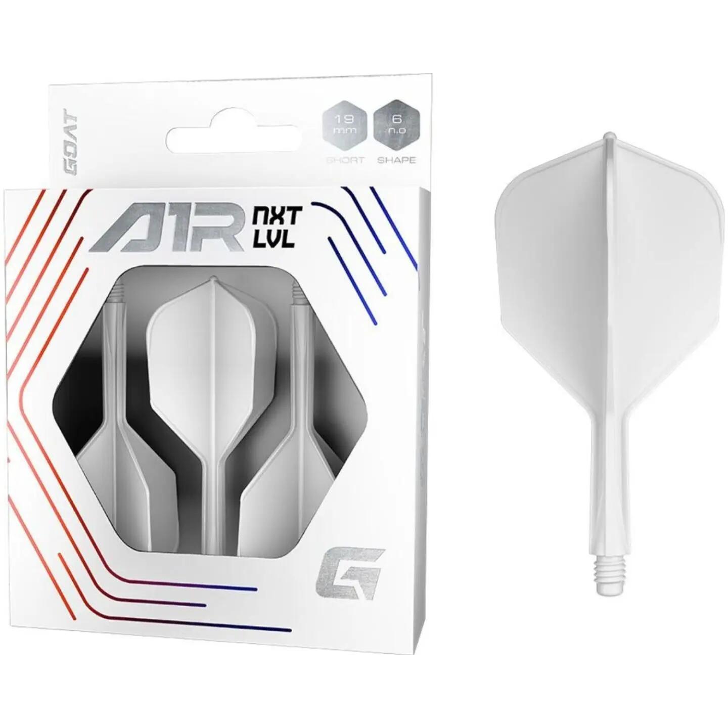 GOAT Darts toll és szár egyben XFLEX rövid, 19mm, fehér 6/7