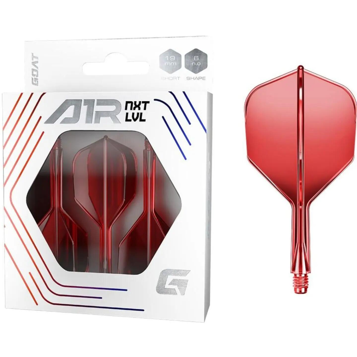 GOAT Darts toll és szár egyben XFLEX rövid, 19mm, piros 6/7